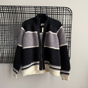 Free people we the free knitted zip up sweater jacket